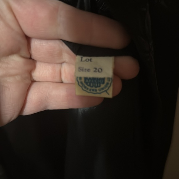 Vintage Black long International Ladies Garment Workers Union 1955-1963 size 20 - Picture 8 of 10